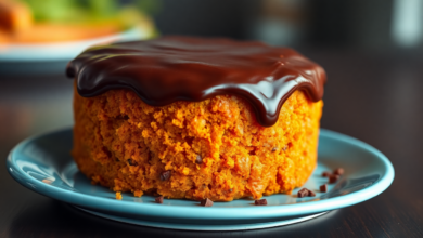 bolo de cenoura com cobertura de chocolate