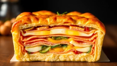 Uma Torta X-Tudo de Forno recém-assada