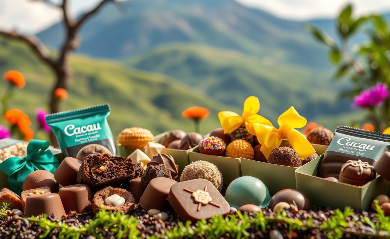 Chocolate da Cacau Show em destaque.
