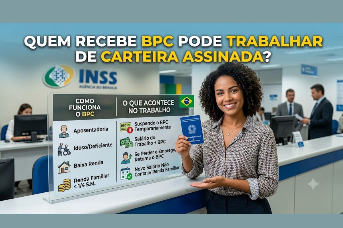 Quem recebe BPC pode trabalhar de carteira assinada